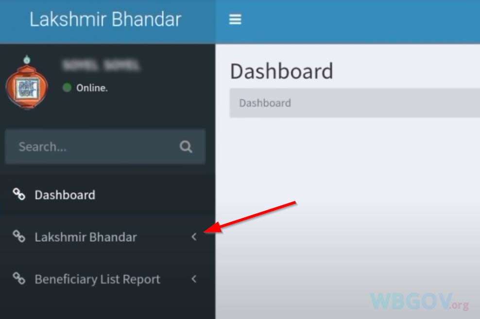WB Lakshmi Bhandar Online Application Status Dashboard