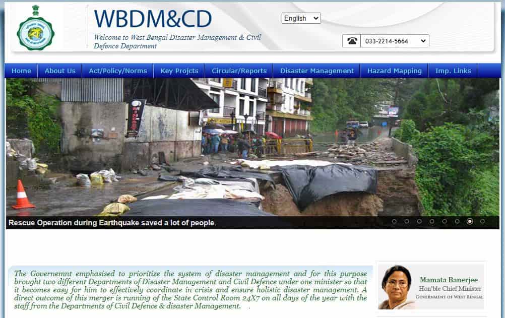 Disaster Management and Civil Defense Department of West Bengal wbdmd.gov.in