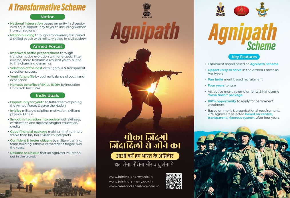 Agnipath scheme and advantages of Agneepath Yojana